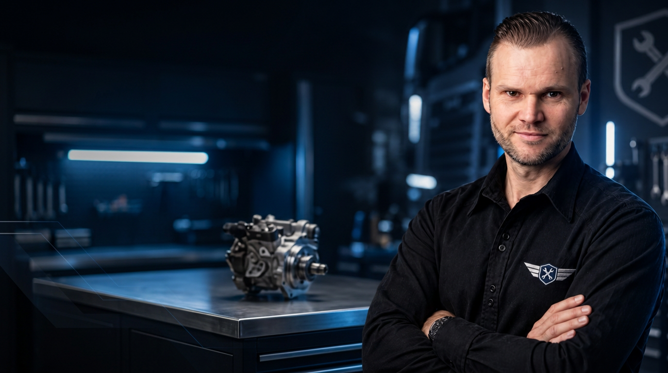 Jean Müller — Alemão, em seu laboratório diesel